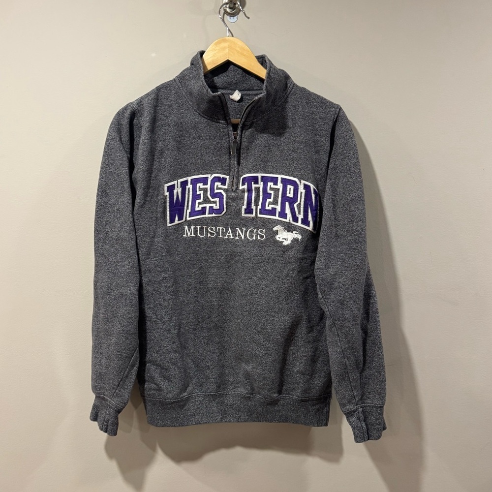 Western University Mustangs Quarter Zip Sweatshirt
